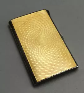 Art DEco gelb emailliertes Silber Zigarettenetui AJ 1929 80g AHLZX - Bild 1 von 4