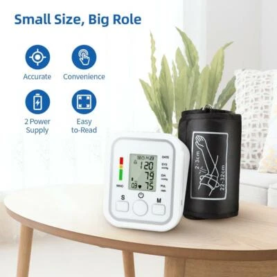 Digital Blood Pressure Monitor LCD Display & Voice Upper Arm Cuff BP Machine UK - Image 1 of 4