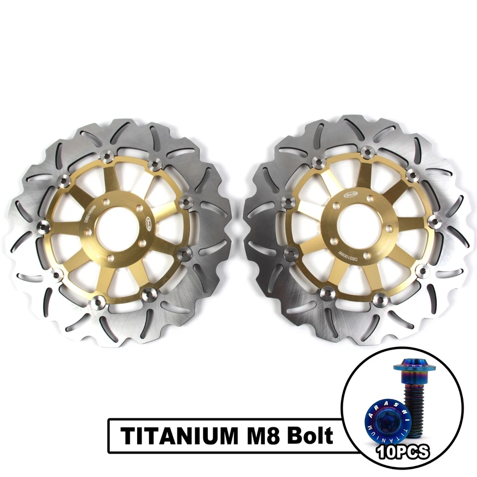 Rotores de disco de freno delantero + tornillos tornillos para Kawasaki ZR1100 Zephyr 1100 1993-1998 Foto 1 de 4