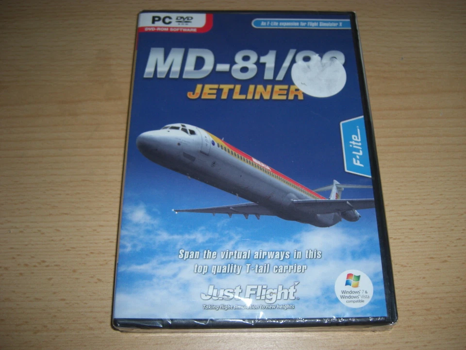 MD-81/82 JETLINER PC DVD Rom Add-On Expansion Pack Flugsimulator X FS FSX NEU - Bild 1 von 1