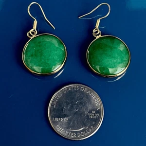 Pendientes colgantes de jade birmano BAH - Imagen 1 de 9