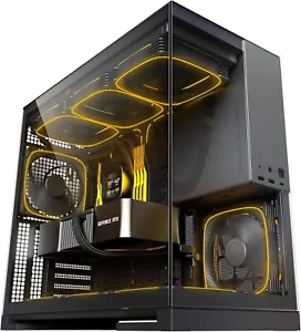 Geometric Future M5 Tempered Glass Mid Tower, E-ATX/ATX Gaming Case Black/Grey - Picture 1 of 9