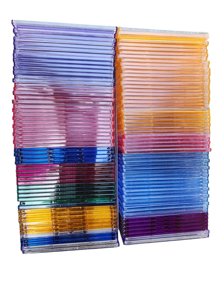 Memorex 100 Pack Multi Color Slim Color Jewel Cases~Must See! - Image 1 of 3