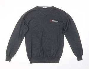 Kustom Kit Mens Gold V-Neck Cotton Blend Jumper Size M - Picture 1 of 12