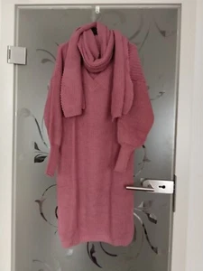 Strickkleid, Longpullover mit Schal -MADE IN ITALY- - Bild 1 von 2