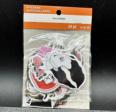 Halloween Diecut Stickers 24pc Ephemera Skull Snake Potion Vampire Recollections - Image 1 of 4