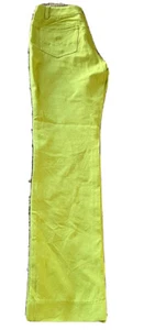 Pantalón tobillero color verde de tiro alto, estilo casual. - Bild 1 von 5