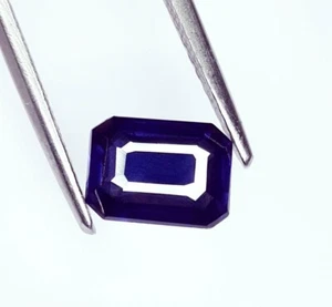 Gema suelta de zafiro azul natural de 2,52 quilates certificada sin tratar corte octágono - Imagen 1 de 9