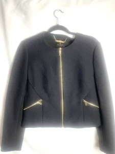 Ted Baker Black London Hails Cropped Jacket Excellent Condition Office Wear - Picture 1 of 4