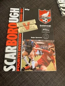 1989 Scarborough V Chesterfield Football Programme - Picture 1 of 2