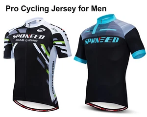 Cycling Jersey Short Sleeve Summer Men Bike Shirt Breathable Cycle Sportswear - Picture 1 of 12