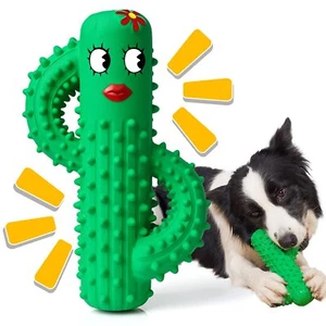 Dog Toys, Squeaky Dog Toys for Aggressive Chewers, Tough Rubber Dental Chew D... - Picture 1 of 5
