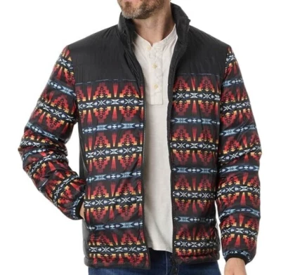 NWT Pendleton Genesee SOLID BLACK/TUCSON AZTEC REVERSIBLE DOWN Jacket Men's L - Image 1 of 4