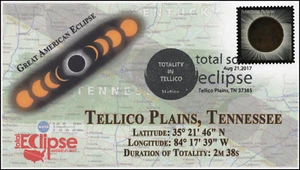 17-249, 2017, Total Solar Eclipse, Tellico Plains TN, Event Cover, Pictorial Ca - Picture 1 of 1