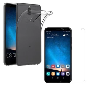 VERRE TREMPÉ + COQUE ANTICHOC TRANSPARENTE Pour HUAWEI MATE 10 LITE PROTECTION - Photo 1 sur 11