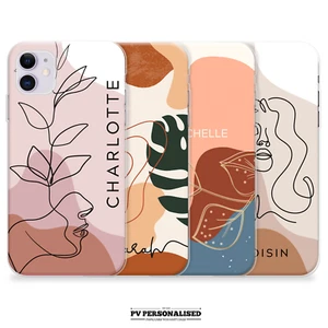 Funda de teléfono PERSONALIZADA Nombre abstracto Tapa blanda para IPHONE 12 13 11 XR SE 7 14 - Imagen 1 de 17