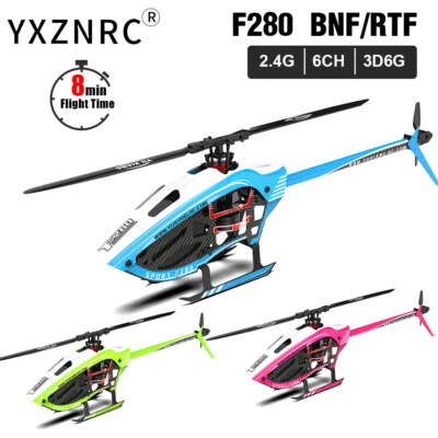 YXZNRC F280 RC Helicopter 3D 6CH 6-Axis Gyro 2.4G Brushless Flybarless Aircraft - Image 1 of 4