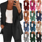 Womens 2-piece Suit Set Long Sleeve Suit Jacket Pants Casual Business Size S-5XL