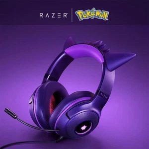 Razer Pokemon Gengar Edition RGB Kraken V3 X Wired USB Gaming Headset - Picture 1 of 5