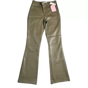 Avec Les Filles Pants Faux Leather Kick-Flare Sz 6 MSRP $138 NWT Anthropologie - Picture 1 of 14