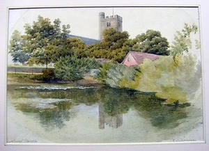 HAWKHURST KENT THE CHURCH GEORGE GOODWIN KILBURN RI W/COLC1880 - Picture 1 of 1