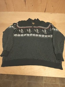 Maglione The Foundry Supply Co 1/4 Zip Fair Isle Goose Finto Collo Uomo Taglia 2XL - Foto 1 di 11