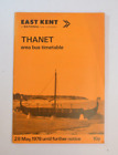 Bus Coach Timetable East Kent Thanet Area 28th May 1978