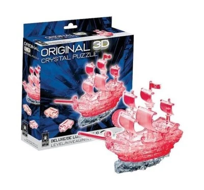 3D Deluxe Crystal Puzzle: Pirate Ship (red) - Image 1 of 2