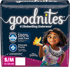Goodnites Girls' Nighttime Bedwetting Underwear, Size S/M (43-68 lbs), 177 Ct