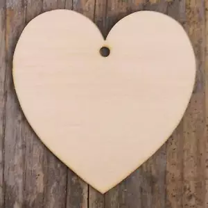 Holz gekrümmtes Herz Handwerk Form 3 mm Sperrholz in Größen 3 cm bis 25 cm - Bild 1 von 1