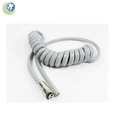 NUEVO TUBO PIEZA DE MANO SILICONA ENROLLADA ASEPSIA DENTAL MANGUERA 7' CONECTOR DE 3 ORIFICIOS Foto 1 de 4