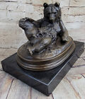 Barye Sleeping Black Bear Lover Collector Bronze Statue Bookend Gift Art Deco