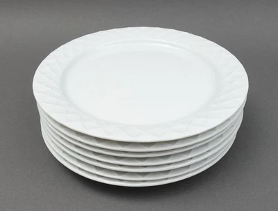 Thomas Rosenthal Germany Holiday White 7 1/2" Salad Plate Set Of 7 Rare - Image 1 of 4