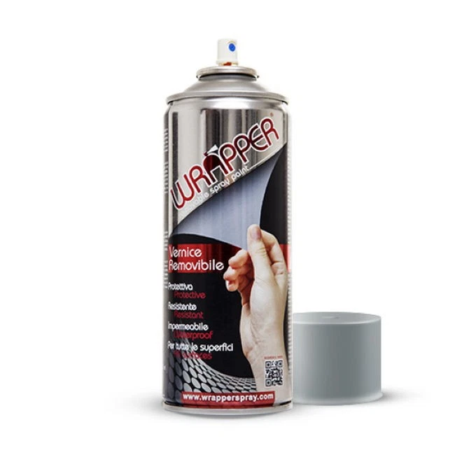 bomboletta vernice rimovibile wrapper grigio argento ml 400 WRAPPER Spray - Immagine 1 di 1