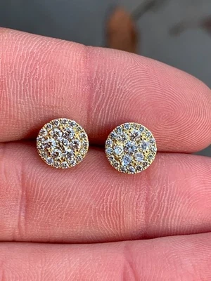 Pendientes racimo 80 puntos diamantes oro 18ct Foto 1 de 4