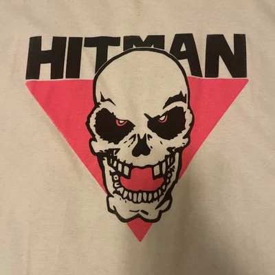 Vintage Brett Hitman Hart HITMAN LOGO Shirt Mens Size Large WWF WWE - Image 1 of 4