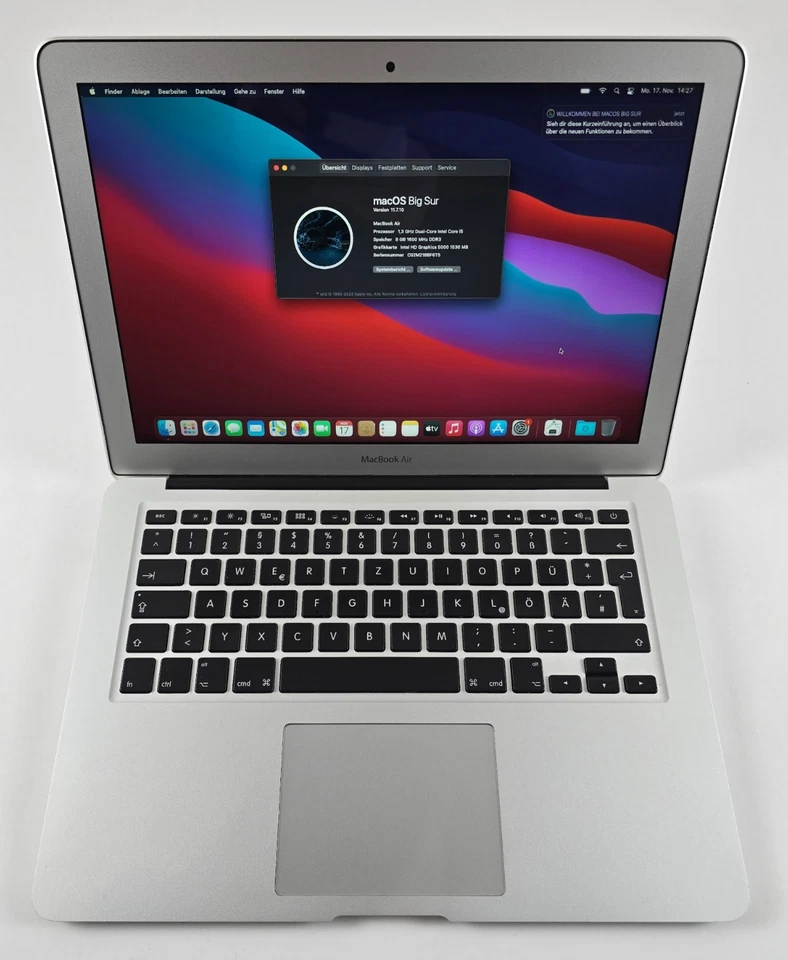 Apple MacBook Air A1466 2014 13,3“ i5 1,3GHz 128GB 8GB Big Sur #48 - Bild 1 von 4