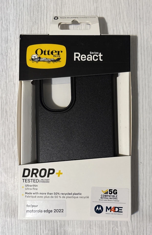 Funda OtterBox React Series para Motorola Edge (2022) - Negra Foto 1 de 1