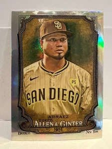 Luis Arraez San Diego Padres 2024 Allen & Ginter Topps Chrome Refractor 63 - Picture 1 of 2