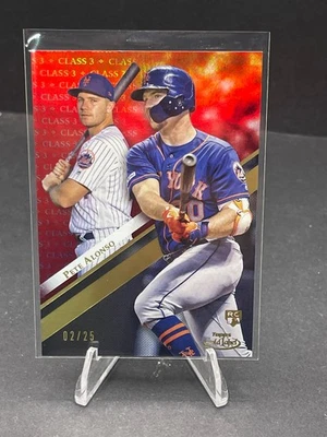 2019 PETE ALONSO TOPPS GOLD LABEL CLASS 3 RED ROOKIE CARD #31, SN 02/25 SSP - Image 1 of 2