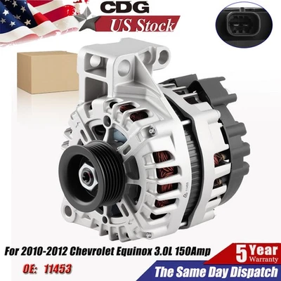 Alternator For Chevrolet Equinox 2010 2011 2012 3.0L 150AMP FG15S097 11453 Foto 1 de 4