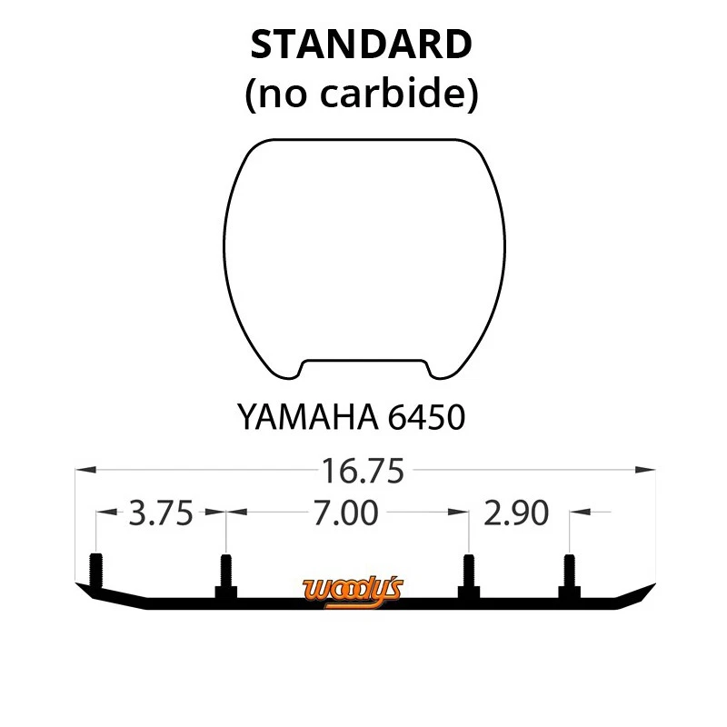 Barra de desgaste Woodys para moto de nieve Yamaha VX700SX VMAX 700 SX 1997-1998 Foto 1 de 2