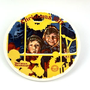 Rockwell Society Annual Christmas Plate The Toy Shop Window Fine China 1977 - Picture 1 of 2