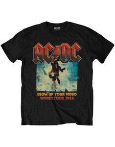 AC/DC Kids T Shirt Blow Up Your Video Band Logo new Official Black Ages 1-14 yrs - Picture 1 of 4