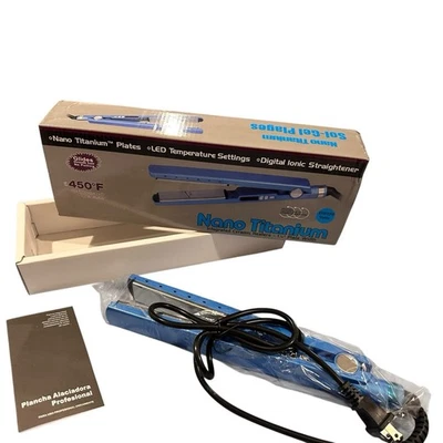 Nano Titanium-Plated Hair Straightener, 1   1/4” Flat Iron  Open Box Unused - Image 1 of 4