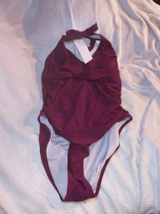 Traje de baño iSWaves granate talla grande de una pieza - Imagen 1 de 2