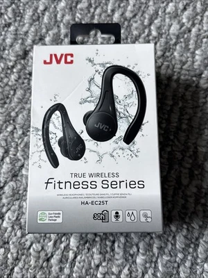 JVC True Wireless Fitness Series HA-EC25T Bluetooth Earbuds W/ Earhook NEW Open - Image 1 of 3