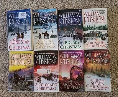 WILLIAM & J.A. JOHNSTONE - LOT OF 8 CHRISTMAS-THEMED WESTERN PAPERBACK BOOKS - Image 1 of 4