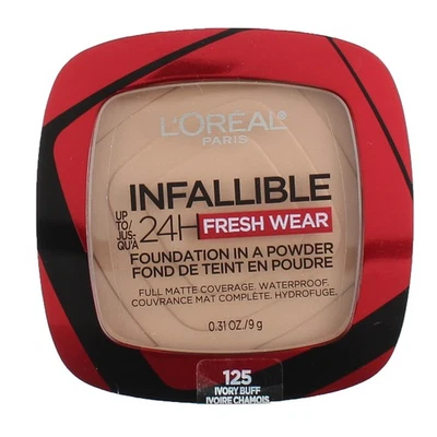 6 Pack L'Oreal Paris Infallible 24 H Fresh Wear Foundation, Ivory Buff 125, 0... - Image 1 of 2