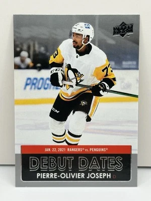 2021-22 UD Series 1 Debut Dates  #DD-10 Pierre-Olivier Joseph Penguins - Image 1 of 2
